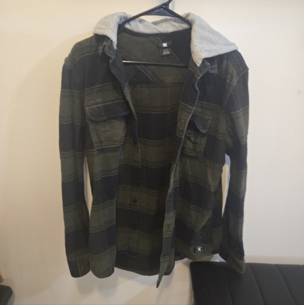DC Men's Flannel Hooded Jacket